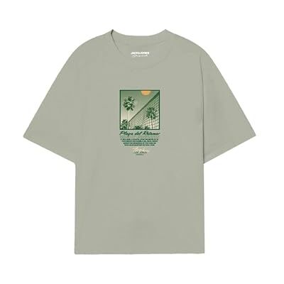 12281807-4812114 JACK & JONES Koszulka męska Joralmeria Palms Tee SS Crew Neck FST, Celadon Tint, L 12281807-4812114 JACK & JONES Koszulka męska Joralmeria Palms Tee SS Crew Neck FST, Celadon Tint, L