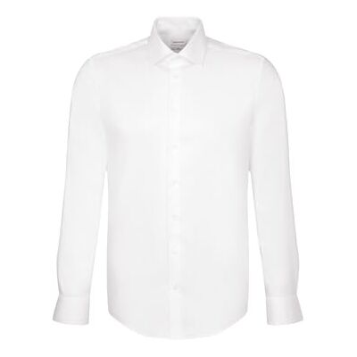 653690 Seidensticker Męska Koszulka Męska o Kroju Slim Fit z Długim Rękawem, Biały, 44 653690 Seidensticker Męska Koszulka Męska o Kroju Slim Fit z Długim Rękawem, Biały, 44