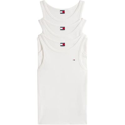 DM0DM217820XMXS Tommy Jeans Tank Top Zestaw 3 Mężczyzn z Flagą Slim Fit, Multi (Ecru/Ecru/Ecru), XS DM0DM217820XMXS Tommy Jeans Tank Top Zestaw 3 Mężczyzn z Flagą Slim Fit, Multi (Ecru/Ecru/Ecru), XS