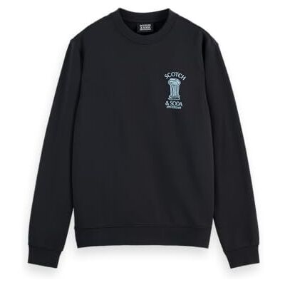 179897 Scotch & Soda Left Chest Artwork bluza, czarny 001, XL 179897 Scotch & Soda Left Chest Artwork bluza, czarny 001, XL