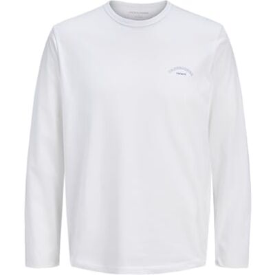 12288361-4895011 JACK & JONES Jjcollege koszulka z logo Ls Crew Neck, Bright White, XL 12288361-4895011 JACK & JONES Jjcollege koszulka z logo Ls Crew Neck, Bright White, XL