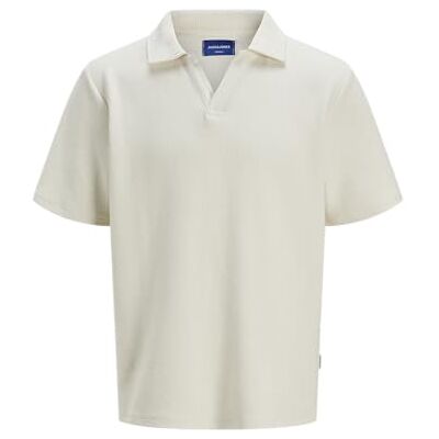 12273155-4703262 Jorislington Texture Polo Ss, Antique White, M 12273155-4703262 Jorislington Texture Polo Ss, Antique White, M