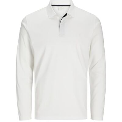 12259645 JACK & JONES Męska koszulka z długim rękawem jednokolorowa koszulka z długim rękawem, Cloud Dancer, S 12259645 JACK & JONES Męska koszulka z długim rękawem jednokolorowa koszulka z długim rękawem, Cloud Dancer, S