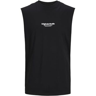 12250430 JACK & JONES JORVESTERBRO koszulka bez rękawów SN, czarny, S 12250430 JACK & JONES JORVESTERBRO koszulka bez rękawów SN, czarny, S