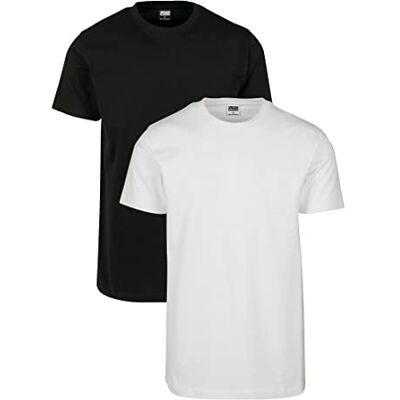 TB2684 Urban Classics T-shirt męski (2 sztuki), czarny/biały, XXL TB2684 Urban Classics T-shirt męski (2 sztuki), czarny/biały, XXL