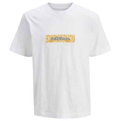 12272993-4701874 Jack & Jones Jorsplit Aop Branding Tee SS Crew Neck, Bright White, S 12272993-4701874 Jack & Jones Jorsplit Aop Branding Tee SS Crew Neck, Bright White, S