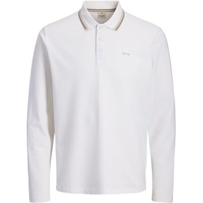 12287520-4879331 JACK & JONES Jprblualves Ls Polo, Cloud Dancer, L 12287520-4879331 JACK & JONES Jprblualves Ls Polo, Cloud Dancer, L