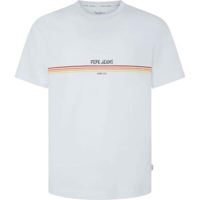 PM509427 Pepe Jeans Koszulka męska Adur, Biały (biały), XS PM509427 Pepe Jeans Koszulka męska Adur, Biały (biały), XS