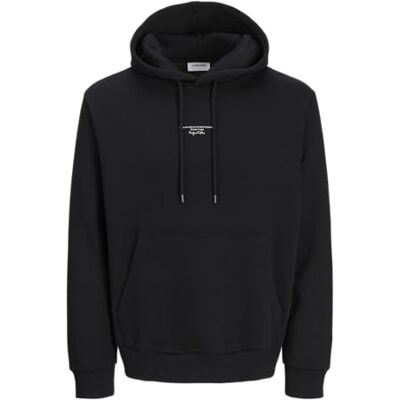 12278637-4776218 JACK & JONES Męska bluza Jjkenji Sweat Hood, czarny, XS 12278637-4776218 JACK & JONES Męska bluza Jjkenji Sweat Hood, czarny, XS