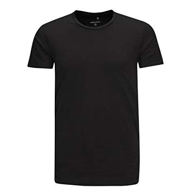 01.242490 Seidensticker Męski T-shirt Regular Fit Uni Okrągły dekolt Krótki rękaw Stretch, czarny (schwarz 39), M 01.242490 Seidensticker Męski T-shirt Regular Fit Uni Okrągły dekolt Krótki rękaw Stretch, czarny (schwarz 39), M