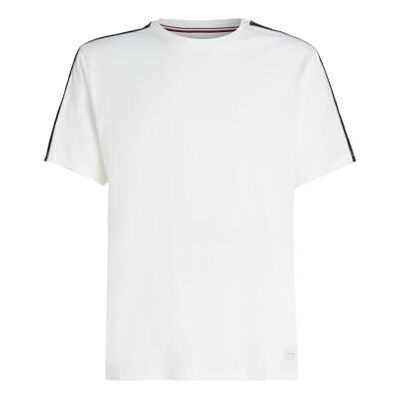 UM0UM03005 Tommy Hilfiger Męska koszulka z krótkim rękawem z logo, Biały (Ecru), XXL UM0UM03005 Tommy Hilfiger Męska koszulka z krótkim rękawem z logo, Biały (Ecru), XXL