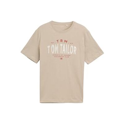 1046756 TOM TAILOR T-shirt męski, 11032 – beżowy, S 1046756 TOM TAILOR T-shirt męski, 11032 – beżowy, S