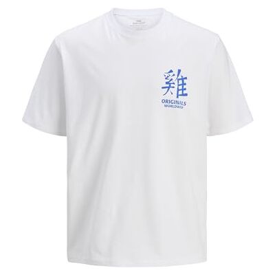 12275402-4732350 Jack & Jones Jorsnake Tee SS Crew Neck Tg, Bright White, S 12275402-4732350 Jack & Jones Jorsnake Tee SS Crew Neck Tg, Bright White, S