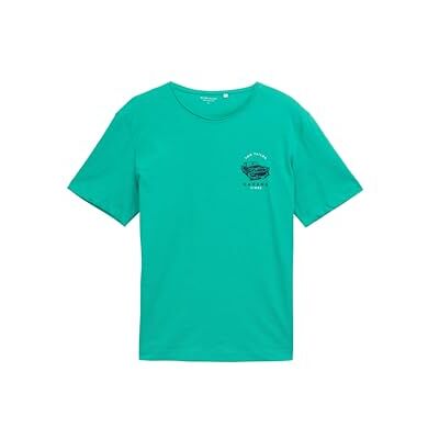 1046755 TOM TAILOR T-shirt męski, 11137 Peacock Green, XS 1046755 TOM TAILOR T-shirt męski, 11137 Peacock Green, XS