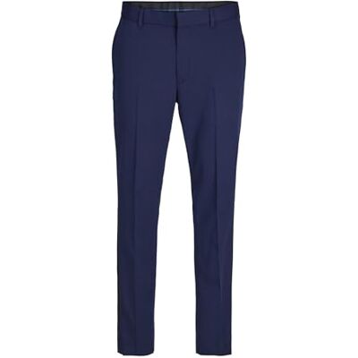 12245184 JACK & JONES Męskie spodnie garniturowe Jprfranco Tux Trouser, niebieski, 52 12245184 JACK & JONES Męskie spodnie garniturowe Jprfranco Tux Trouser, niebieski, 52