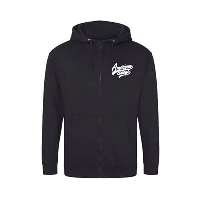 ACSZW1 BLACK XS AMERICAN COLLEGE USA Bluza z kapturem sweter z nadrukiem ciepłe ubrania mieszane męskie i damskie na co dzień model ACSZW1 czarny XS, czarny, XS ACSZW1 BLACK XS AMERICAN COLLEGE USA Bluza z kapturem sweter z nadrukiem ciepłe ubrania mieszane męskie i damskie na co dzień model ACSZW1 czarny XS, czarny, XS
