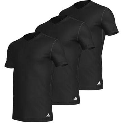 4AM012 adidas Bielizna męska z dekoltem w serek (3 szt.) Active Core Cotton, Black_, M 4AM012 adidas Bielizna męska z dekoltem w serek (3 szt.) Active Core Cotton, Black_, M