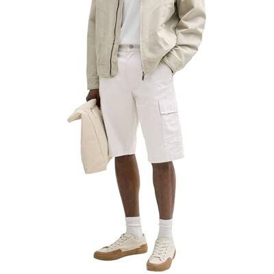 1044841 TOM TAILOR Denim Męskie szorty bermudy, 15277 Chalk Grey, M 1044841 TOM TAILOR Denim Męskie szorty bermudy, 15277 Chalk Grey, M
