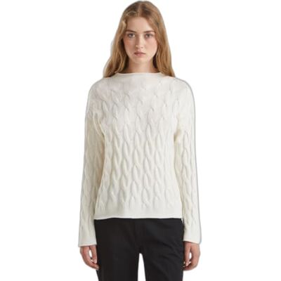 1335D2467 United Colors of Benetton Sweter Lupetto M/L, Biała śmietana 000, XL 1335D2467 United Colors of Benetton Sweter Lupetto M/L, Biała śmietana 000, XL