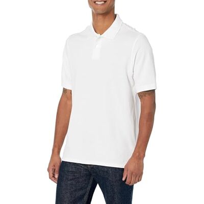 F16AE40000 Amazon Essentials Men's Bawełniana koszulka polo pique regular fit (dostępna w wersjach Big i Tall), Biały, XL F16AE40000 Amazon Essentials Men's Bawełniana koszulka polo pique regular fit (dostępna w wersjach Big i Tall), Biały, XL