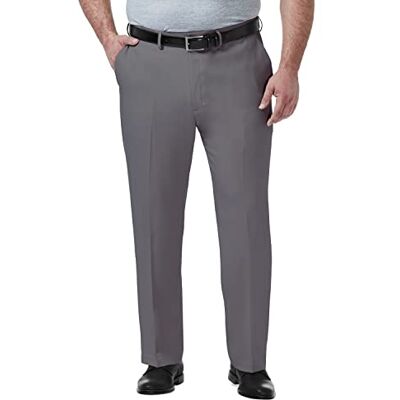 HD00650 Haggar Men's Premium Comfort Classic Fit Flat Front Dress Pants-Regular and Big & Tall Sizes, Medium Grey, 38W x 30L HD00650 Haggar Men's Premium Comfort Classic Fit Flat Front Dress Pants-Regular and Big & Tall Sizes, Medium Grey, 38W x 30L