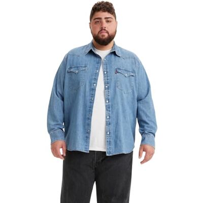 57423-0013 Levi's Mężczyźni Big & Tall Classic Western Button Down Shirt, Franklin Stone Wash, 5XL 57423-0013 Levi's Mężczyźni Big & Tall Classic Western Button Down Shirt, Franklin Stone Wash, 5XL