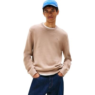 DM0DM21787GVP3XL TOMMY JEANS Męski sweter TJM Slim ESS EXT DM0DM21787, brązowy, 3XL_Plus, Brązowy (orzech pekanowy), 3XL DM0DM21787GVP3XL TOMMY JEANS Męski sweter TJM Slim ESS EXT DM0DM21787, brązowy, 3XL_Plus, Brązowy (orzech pekanowy), 3XL