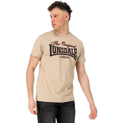 117660 Lonsdale Męski T-shirt, normalny krój, COTHA, piaskowy/czarny/czerwony, XXL, piaskowy/czarny/czerwony, xxl 117660 Lonsdale Męski T-shirt, normalny krój, COTHA, piaskowy/czarny/czerwony, XXL, piaskowy/czarny/czerwony, xxl