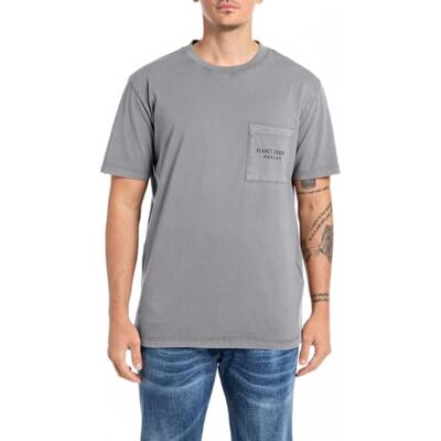 M6955 .000.23178G Replay Męski T-shirt Regular Fit, 093 Lead Grey, XS M6955 .000.23178G Replay Męski T-shirt Regular Fit, 093 Lead Grey, XS