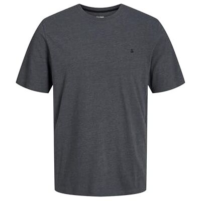 12245087 JACK & JONES Męski T-shirt basic, okrągły dekolt, t-shirt, ciemnoszary melanż, XL 12245087 JACK & JONES Męski T-shirt basic, okrągły dekolt, t-shirt, ciemnoszary melanż, XL