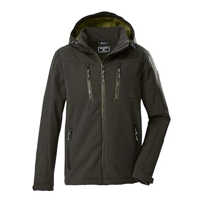 43323-000 killtec Mężczyźni Kurtka softshell z odpinanym kapturem KOW 79 MN SFTSHLL JCKT, dunkeloliv, XXL, 43323-000 killtec Mężczyźni Kurtka softshell z odpinanym kapturem KOW 79 MN SFTSHLL JCKT, dunkeloliv, XXL,