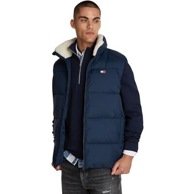 DM0DM19632 Tommy Jeans Męska kamizelka puchowa TJM POLY , niebieska (Dark Night Navy), S, Niebieski (Dark Night Navy), S DM0DM19632 Tommy Jeans Męska kamizelka puchowa TJM POLY , niebieska (Dark Night Navy), S, Niebieski (Dark Night Navy), S