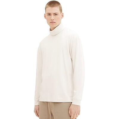 1039582 TOM TAILOR Denim Koszulka męska z długim rękawem, 12906 Wool White, XS 1039582 TOM TAILOR Denim Koszulka męska z długim rękawem, 12906 Wool White, XS