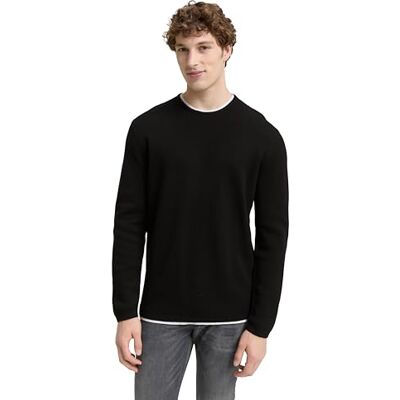 1049409 TOM TAILOR Denim Męski sweter , 29999-czarny, M, 29999 Czarny, M 1049409 TOM TAILOR Denim Męski sweter , 29999-czarny, M, 29999 Czarny, M