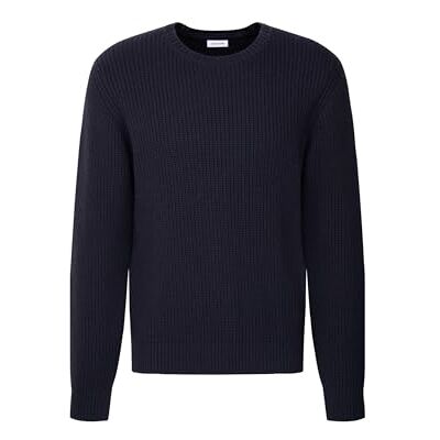 845589 Seidensticker Męski sweter z dzianiny Regular Fit Soft Sweter z dzianiny Mieszanka wełny, niebieski, XL 845589 Seidensticker Męski sweter z dzianiny Regular Fit Soft Sweter z dzianiny Mieszanka wełny, niebieski, XL