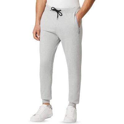 Mens Jogger Sweatpants-15 FM London, Slim Fit, spodnie do biegania dla mężczyzn, z kieszeniami na zamek błyskawiczny, idealne na co dzień i do uprawiania sportu, wygodne, miękkie., szary, XXL Mens Jogger Sweatpants-15 FM London, Slim Fit, spodnie do biegania dla mężczyzn, z kieszeniami na zamek błyskawiczny, idealne na co dzień i do uprawiania sportu, wygodne, miękkie., szary, XXL