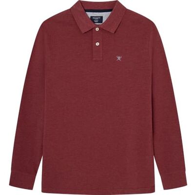 HM550956 Hackett London Męska koszulka polo z logo Classic Fit, Czerwony (Dusty Red), L HM550956 Hackett London Męska koszulka polo z logo Classic Fit, Czerwony (Dusty Red), L