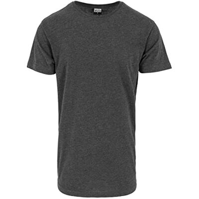 TB1561 Urban Classics Men Tb638-Shaped Long Tee Charcoal S TB1561 Urban Classics Men Tb638-Shaped Long Tee Charcoal S