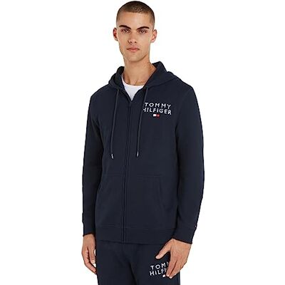 SONY#L2#H3311#H3321#H4311#H4331#4 Tommy Hilfiger Męski sweter z kapturem z zamkiem błyskawicznym, Niebieski (pustynne niebo), XL SONY#L2#H3311#H3321#H4311#H4331#4 Tommy Hilfiger Męski sweter z kapturem z zamkiem błyskawicznym, Niebieski (pustynne niebo), XL