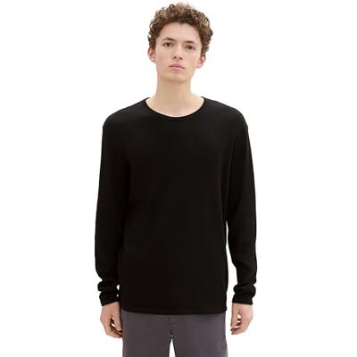 1042517 TOM TAILOR Denim Sweter męski, 2999 Black, XL 1042517 TOM TAILOR Denim Sweter męski, 2999 Black, XL