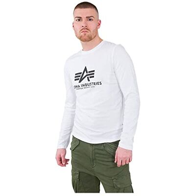 100510-09 Alpha Industries Basic T LS z długim rękawem dla mężczyzn White 100510-09 Alpha Industries Basic T LS z długim rękawem dla mężczyzn White