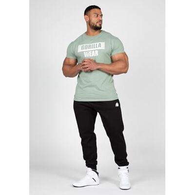 9058040006 Gorilla Wear Murray T-Shirt męski czarny Slim Fit bawełna logo Print Bodybuilding Fitness Lifestyle 9058040006 Gorilla Wear Murray T-Shirt męski czarny Slim Fit bawełna logo Print Bodybuilding Fitness Lifestyle