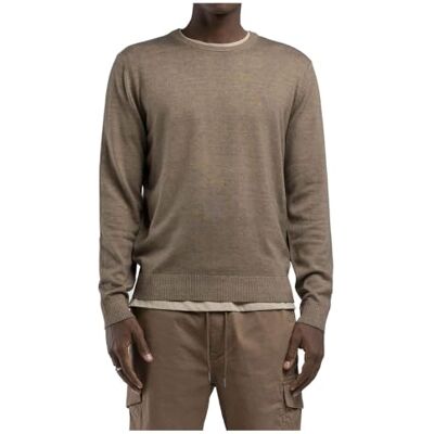 UK4463.000.G21901 Replay Męski sweter wełniany Regular Fit, 225 Sahara, XS UK4463.000.G21901 Replay Męski sweter wełniany Regular Fit, 225 Sahara, XS