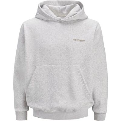 12274439-4717476 JACK & JONES Bluza męska Jorislington Back Sweat Hood Sn, bia?y melan?, XS 12274439-4717476 JACK & JONES Bluza męska Jorislington Back Sweat Hood Sn, bia?y melan?, XS