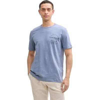 1046877 TOM TAILOR T-shirt męski, 37533 Dove Blue, 3XL 1046877 TOM TAILOR T-shirt męski, 37533 Dove Blue, 3XL