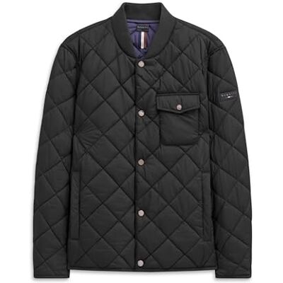 870400-81010 bugatti Blouson nowoczesna kurtka pikowana na jesień i zimę, kurtka przejściowa, zatrzaski, 290-czarny, 48 870400-81010 bugatti Blouson nowoczesna kurtka pikowana na jesień i zimę, kurtka przejściowa, zatrzaski, 290-czarny, 48