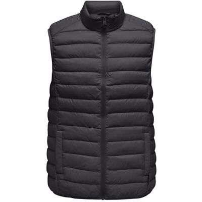 22035563-4842850 ONLY & SONS Onsgavin Life Light Quilted Zip Vest Otw, Phantom, M 22035563-4842850 ONLY & SONS Onsgavin Life Light Quilted Zip Vest Otw, Phantom, M