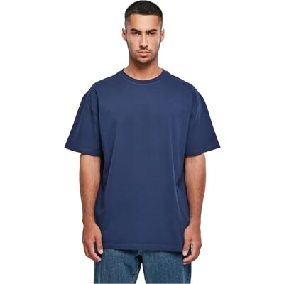BY102-00800-0058 Build Your Brand Męski T-shirt Heavy Oversize Tee, Basic T-shirt dla mężczyzn, oversized fit, bawełna, ciemnoniebieski, XS BY102-00800-0058 Build Your Brand Męski T-shirt Heavy Oversize Tee, Basic T-shirt dla mężczyzn, oversized fit, bawełna, ciemnoniebieski, XS