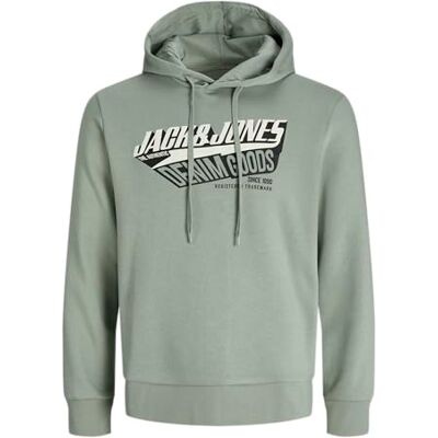 12258873-4746220 JACK & JONES Jjelogo Sweat Hood 2 Col 25/26 Noos Pls Plus Size, Iceberg Green, 6XL 12258873-4746220 JACK & JONES Jjelogo Sweat Hood 2 Col 25/26 Noos Pls Plus Size, Iceberg Green, 6XL