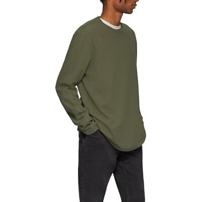 2157817 QS Długi rękaw ze strukturą prążkowaną i wyszywanym logo, 79L0, XL 2157817 QS Długi rękaw ze strukturą prążkowaną i wyszywanym logo, 79L0, XL